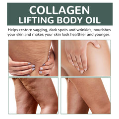 Collagen Firming Body Oil Deep Hydration Moisturizing Firming Arm Belly & Excess Fat Whole Body Skin Massage Essential Oil 100ml