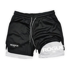 Rogue Gyms Men's Sports Shorts Four Seasons Sportswear 2-in-1 Double Layer Tight Shorts Sports Shorts
