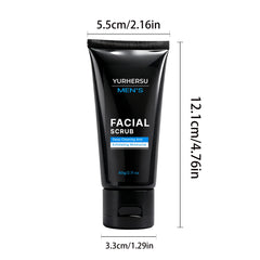 Oil Control Exfoliating Face Scrub for Men - Deep Pore Cleansing, Acne, Blackhead Removal, Oily Skin, Post-Shave, 60g