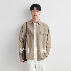 Vintage Cotton Workwear Shirt Men