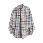 Plaid Casual Autumn Long Shirt
