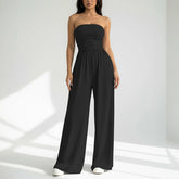Strapless Wide Leg Casual Jumpsuit