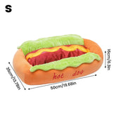 2026 New Hot Dog Pet Bed For Dachshund Cats Puppies Small Pets Plush Removable Washable Pet Beds Soft Corduroy Non-Slip Bottom