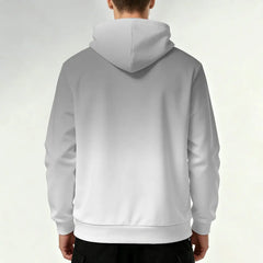 Gray White Gradient Pullover Hoodie