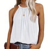 High Neck Sleeveless Tunic Top