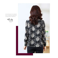 Printed Satin Commuter Shirt Women