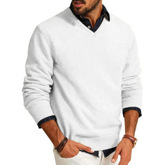 Men’s V-Neck Smart Casual Knit Pullover