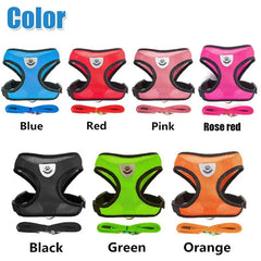 Breathable Mesh Vest Lead Leash