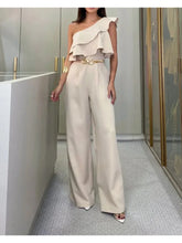 Refined One-Shoulder Ruffle Jumpsuit