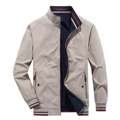 Reversible Slim Stand Collar Jacket