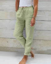 Linglsix Cotton Linen Pencil Pants