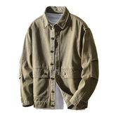 Vintage Cotton Cargo Shirt Jacket
