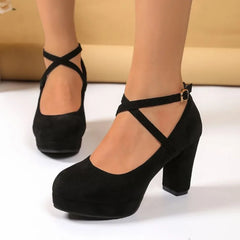 Women's High Heels Shoes Dress Pumps Strap Heeled Party Wedding Office Shoes Female Big Size 2026