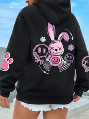 Urban Oversized Printed Fleece Hoodie