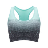 Sports Bra High Stretch Breathable Tops Fitness Women Padded for Running Yoga Gym Crop Bra Gradient Sports Bra for Workout Tops