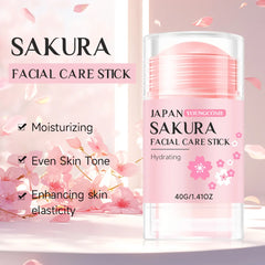 Sakura Facial Care Stick Hydrating Facial Care Moisturizing Cream Deep Hydration Suitable for Dry Aging Face Cream Skin Repair