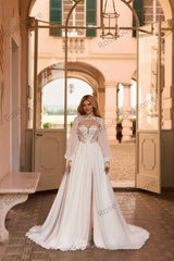 Elegant Boho Sweetheart Wedding Gown