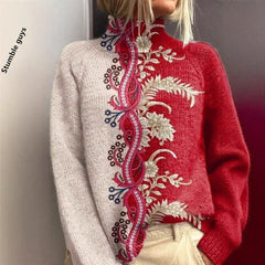 Festive Printed Winter Knit Sweater