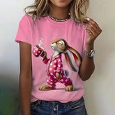 Playful Oversized Cartoon Casual Tee