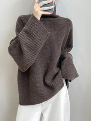 Elegant Merino Turtleneck Knit Sweater