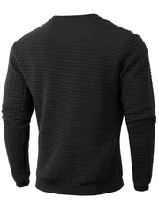 Jacquard Plaid Knit Pullover