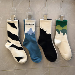 Asymmetrical Street Style Crew Socks