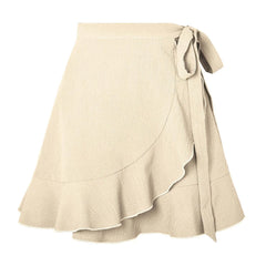 High Waist Chiffon Ruffle Skirt