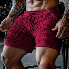 Oversized Athletic Waffle Gym Shorts