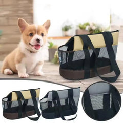 Practical Oxford Cloth Pet Carrier Black Foldable Pet Bag Breathable Lightweight Pet Backpack Hiking Trip