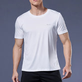 Men's Running T-Shirt Quick Dry Gym Sport Shirt Tops Short Sleeve Training Exercise Workout Shirts Summer Tops Tee Men Rashguard