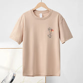 Chinese Print Cotton Summer Tee