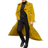 Men’s Luxury Full-Length Trench Coat – England Style Business Overcoat