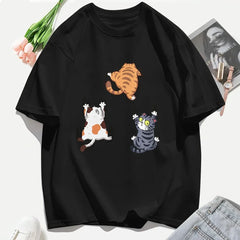Three Cats Climbing Casual Tee