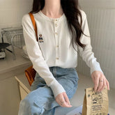 Korean V Neck Knit Cardigan
