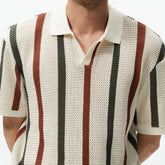 Striped Knit Polo