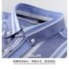 Striped Plaid Cotton Slim Shirt