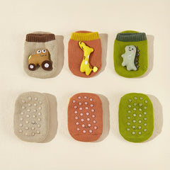 Warm Cartoon Toddler Walking Socks