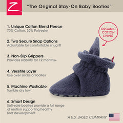 Unisex Fleece Baby Booties, Soft Sole and Non Slip | Stay on Slipper Socks for Infant/Toddler, Girls, Boys 3-24 Months