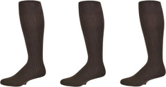 Mens 3 Pair Pack Classic Dress over the Calf Cotton Slim Fit Ribbed M3300