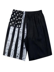 Men’s American Flag Contrast Print Shorts