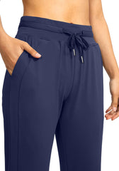 Women'S Joggers Pants with Zipper Pockets High Waisted Athletic Tapered Sweatpants for Women Workout Lounge