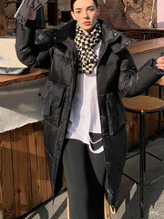 Women’s Hooded Mid-Length Puffer Coat