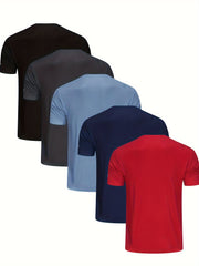 Men’s 5-Pack Athletic Breathable T-Shirts