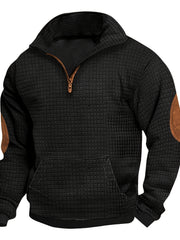 Plaid Stand Knit Top