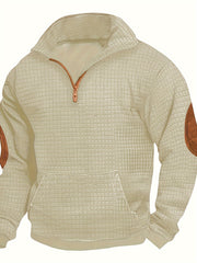 Plaid Stand Knit Top