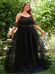 Plus Size Cold Shoulder Lace Wedding Dress