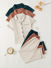 Women Heart Print Pajama Set Bundle