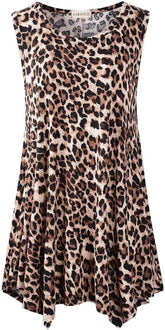 Womens plus Size Tank Tops Summer Sleeveless Shirts Casual Loose Tunic Blouses