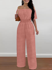 Women Off-Shoulder Wide Leg Jumpsuit