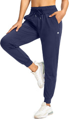Women'S Joggers Pants with Zipper Pockets High Waisted Athletic Tapered Sweatpants for Women Workout Lounge